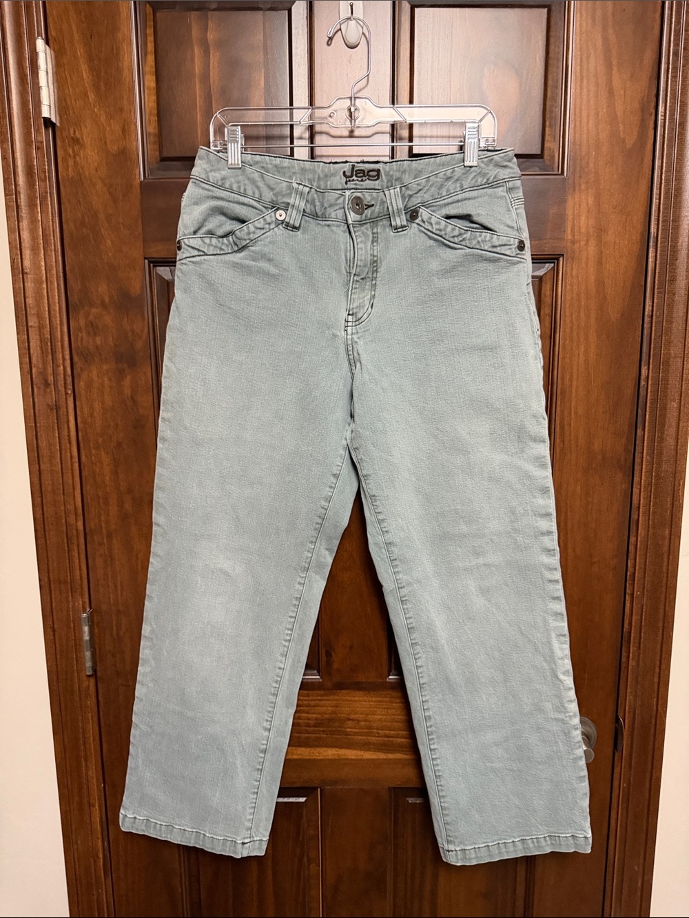 Jag Jeans Women's Straight Leg Jeans in Sage Green Wash